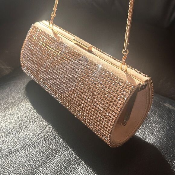 Genuine Swarovski Bag Authentic Swarovski Gold Clutch. - Picture 17 of 17